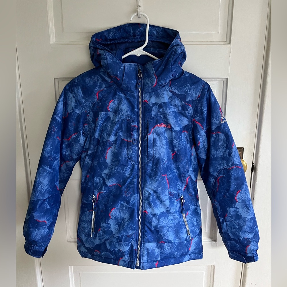 Kamik Girls Tessie Flora Insulated Snow Jacket, Size 10